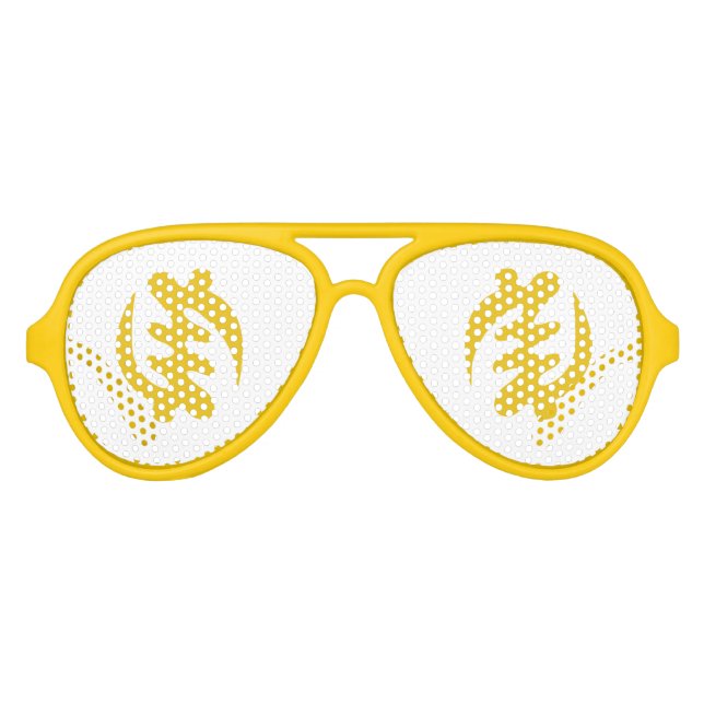 Gold Adinkra Gye Nyame Adult Aviator Sonnenbrille (Vorderseite)
