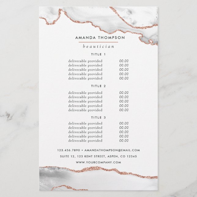 Gold Agate - Preise und Dienstleistungen für White Flyer (Vorne)