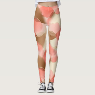Gold akzentuierte Fluid Art - Sienna Marmor (6) Leggings
