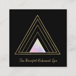 *~* Gold Alchemy Triangle Sacred Geometry Minimal Quadratische Visitenkarte