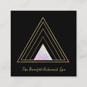 *~* Gold Alchemy Triangle Sacred Geometry Minimal Quadratische Visitenkarte