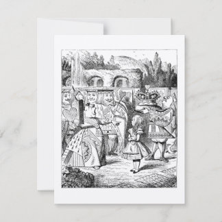 GOLD Alice im Wunderland Tee Party Geburtstag Einladung