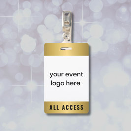 Gold All Access Event Pass Abzeichen Ausweis