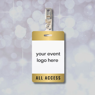 Gold All Access Event Pass Abzeichen Ausweis