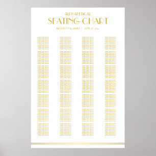 Gold Alphabetische Hochzeitskarte 24x36 Poster