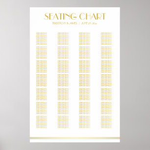 Gold Alphabetische Hochzeitssattelplakette Poster