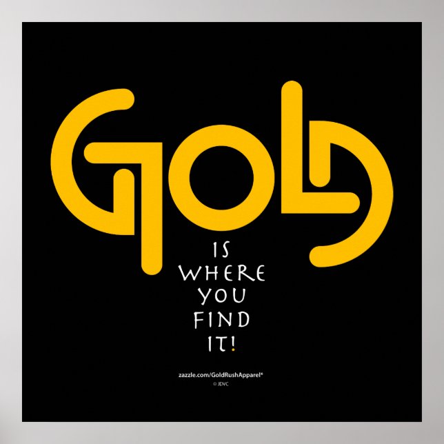 Gold Ambigram finden Poster (Vorne)