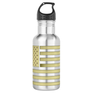 Gold American Flag Edelstahlflasche