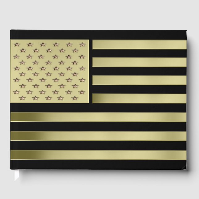 Gold American Flag Gästebuch (Vorderseite)