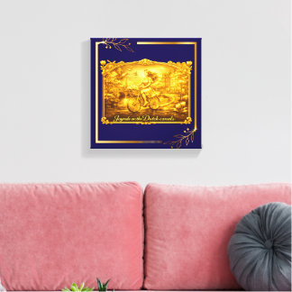 Gold Amsterdam Arched Bridges Charm Leinwanddruck