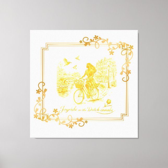 Gold Amsterdam Bögen Charm Leinwanddruck (Vorderseite)