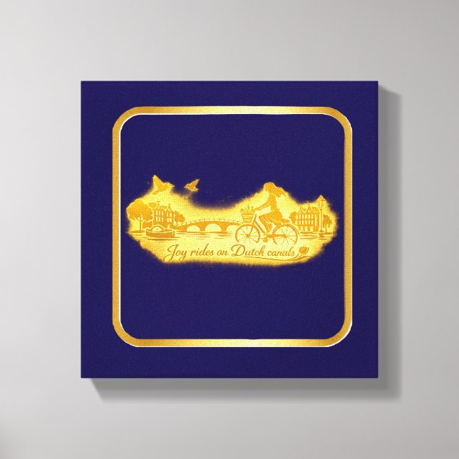 Gold Amsterdam Bögen Charm Leinwanddruck (Vorderseite)