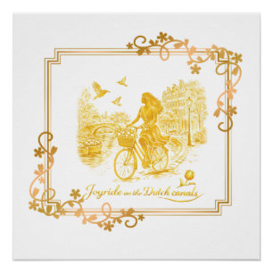 Gold Amsterdam Bögen Charm Poster