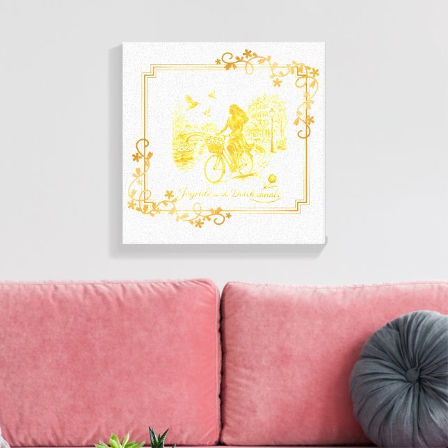 Gold Amsterdam Bögen Charme Leinwanddruck (Insitu (Wohnzimmer))