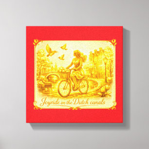 Gold Amsterdam Bogenbrücken Charme Leinwanddruck