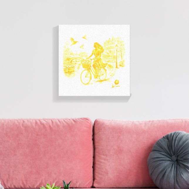 Gold Amsterdam Bogenbrücken Charme Leinwanddruck (Insitu (Wohnzimmer))