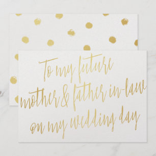 Gold "An meine zukünftige Schwiegermutter und mein Einladung