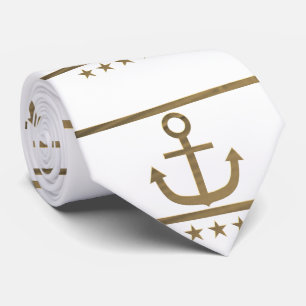 gold anchor on white background krawatte