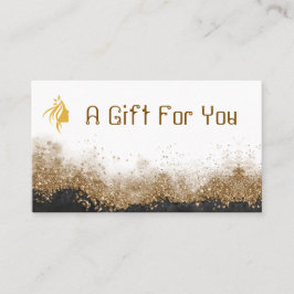 Gold and black   Salon gift certificate Visitenkarte