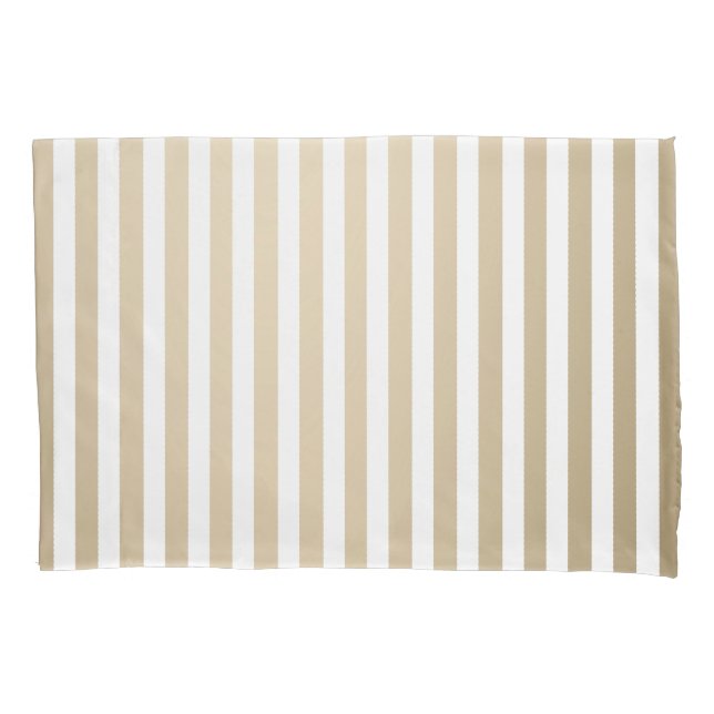 Gold and cream stripe pattern kissenbezug (Vorderseite)