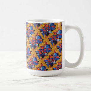 "Gold and Juwels Tiled" Abstrakte Design-Tasse Tasse