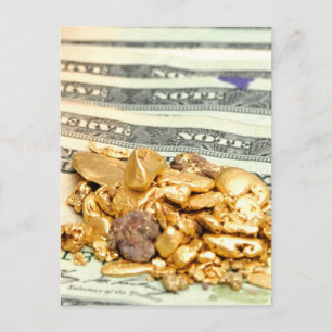 Gold And Money Postkarte