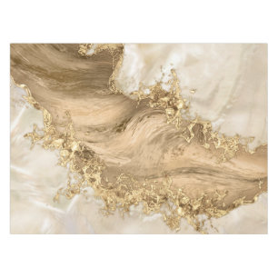 Gold and Pearl - Splatter and flow Tischdecke