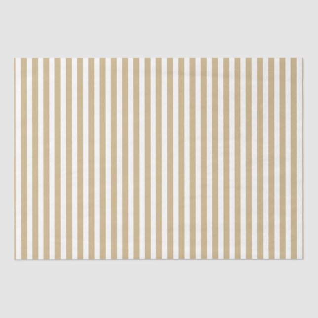 Gold and White Christmas Candy Cane Stripes Seidenpapier (Vorderseite)