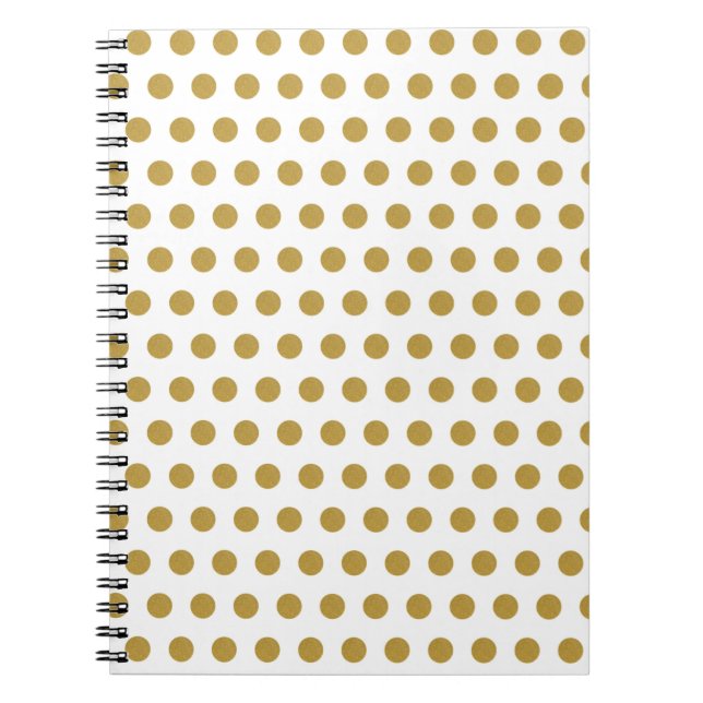 Gold and White Polka Dots Notizblock (Vorderseite)