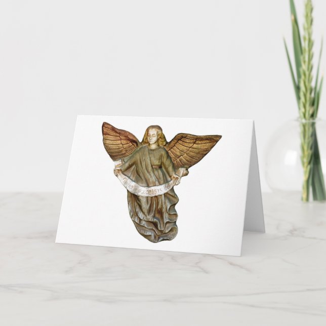Gold Angel Feiertagskarte (Vorderseite)