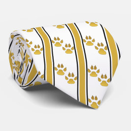 Gold Animal Claw Prints Team Sports Necktie Krawatte