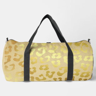 Gold Animal Print Duffel Tasche