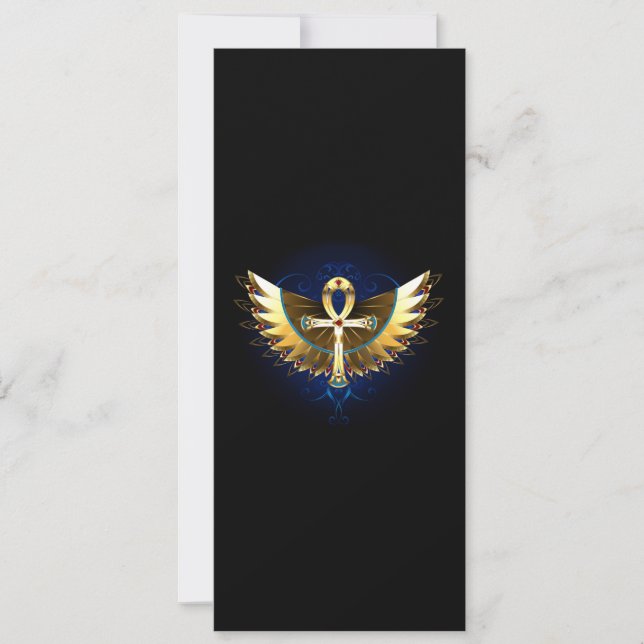 Gold Ankh mit Wings (Vorderseite)