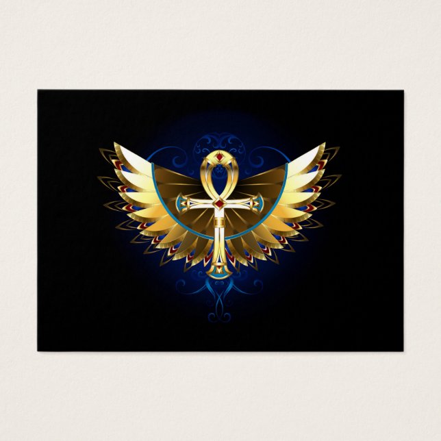 Gold Ankh mit Wings (Vorderseite)