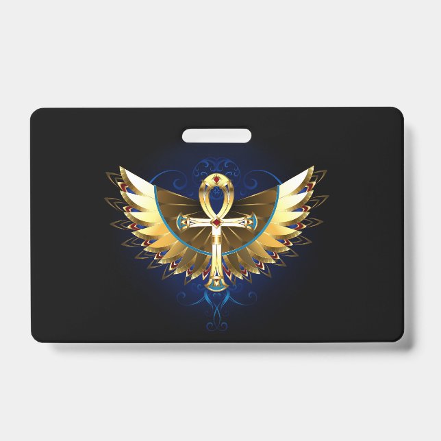 Gold Ankh mit Wings Ausweis (Vorderseite)