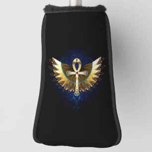 Gold Ankh mit Wings Golf Headcover