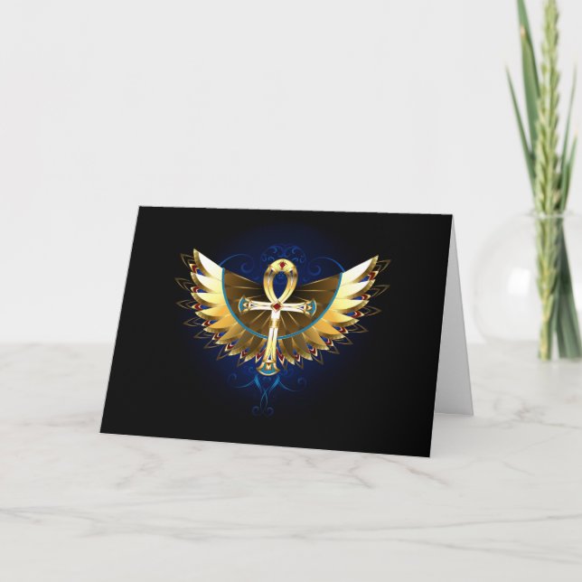 Gold Ankh mit Wings Programm (Vorderseite)