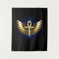 Gold Ankh mit Wings
