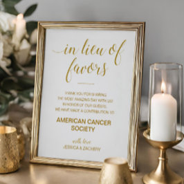 Gold anstelle von Lieblingsspenden für Wohltätigke Poster