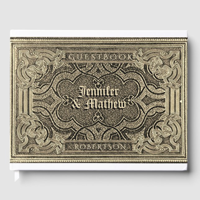 Gold Antique Look Gästebuch (Vorderseite)
