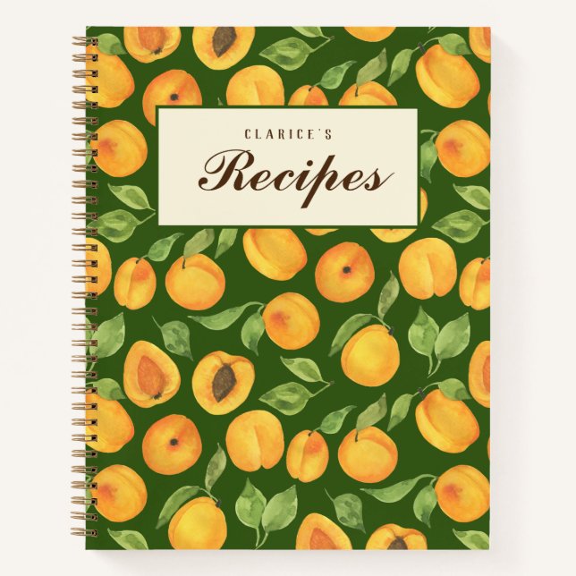 Gold Apricots - individuelles Rezept Notizbuch (Vorderseite)