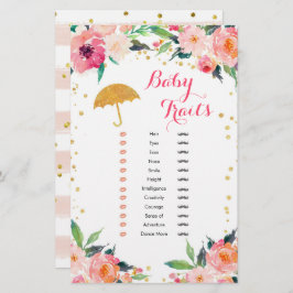 Gold April Duwers Baby Shower Baby Tracks