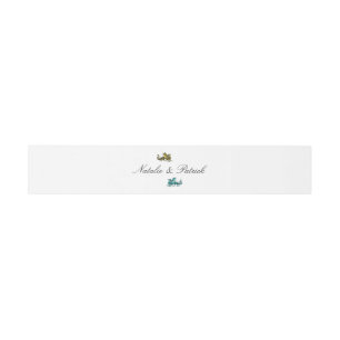 Gold Aquamarin Dragon Wedly Bands Einladungsbanderole