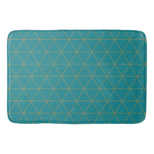Gold Aquamarin Geometric Triangle Boho Glam Minima Badematte