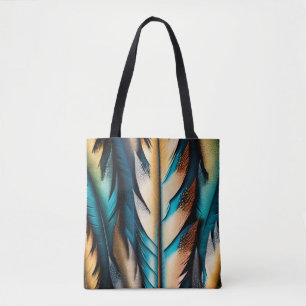 Gold & Aquamarine Federn Kunst