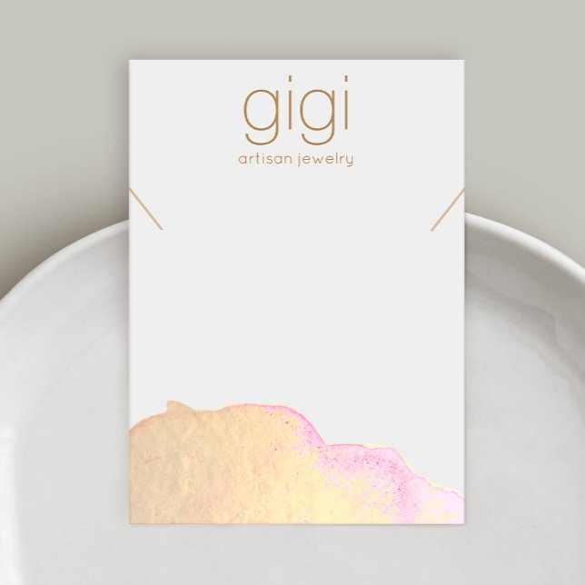 Gold Aquarellfarbenfaser-Armband-Anzeiger Visitenkarte (Von Creator hochgeladen)