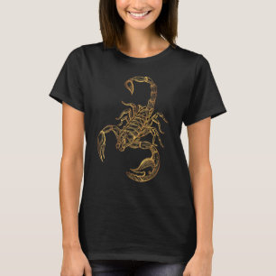 Gold Art Animal Scorpion T-Shirt
