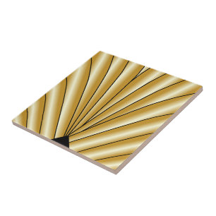 Gold Art Deco Design Fliese