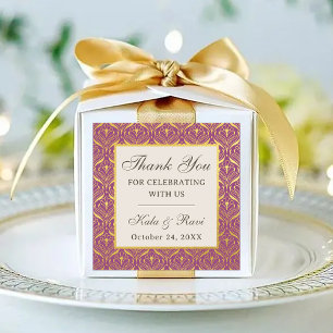 Gold Art Deco Floral Return Geschenk Gefallen Etiketten