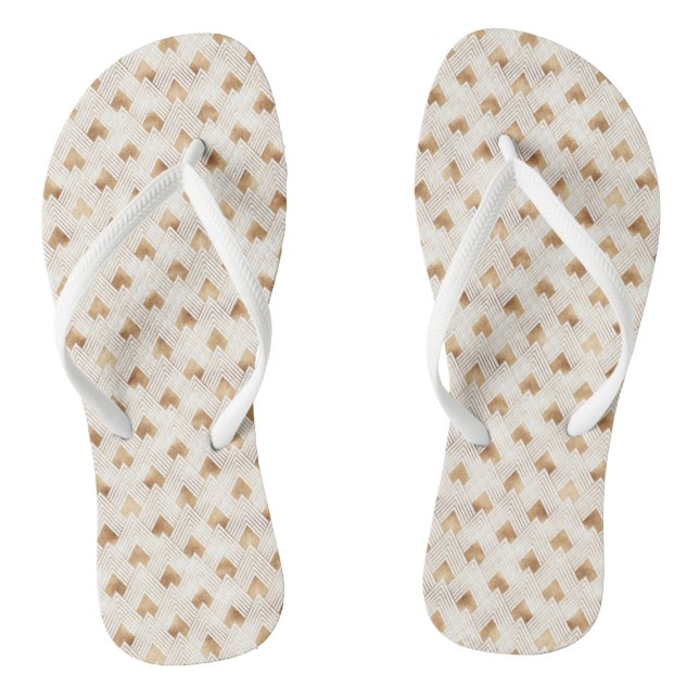 Gold Art Deco Muster Flip Flops (Fußbett)